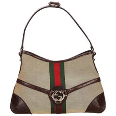 Gucci Brown Canvas Web Reins Shoulder Bag QFB2352B0H001