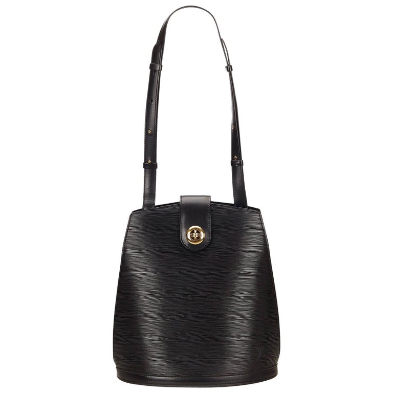 Louis Vuitton Black Epi Leather Cluny Bucket Shoulder Bag at 1stDibs ...
