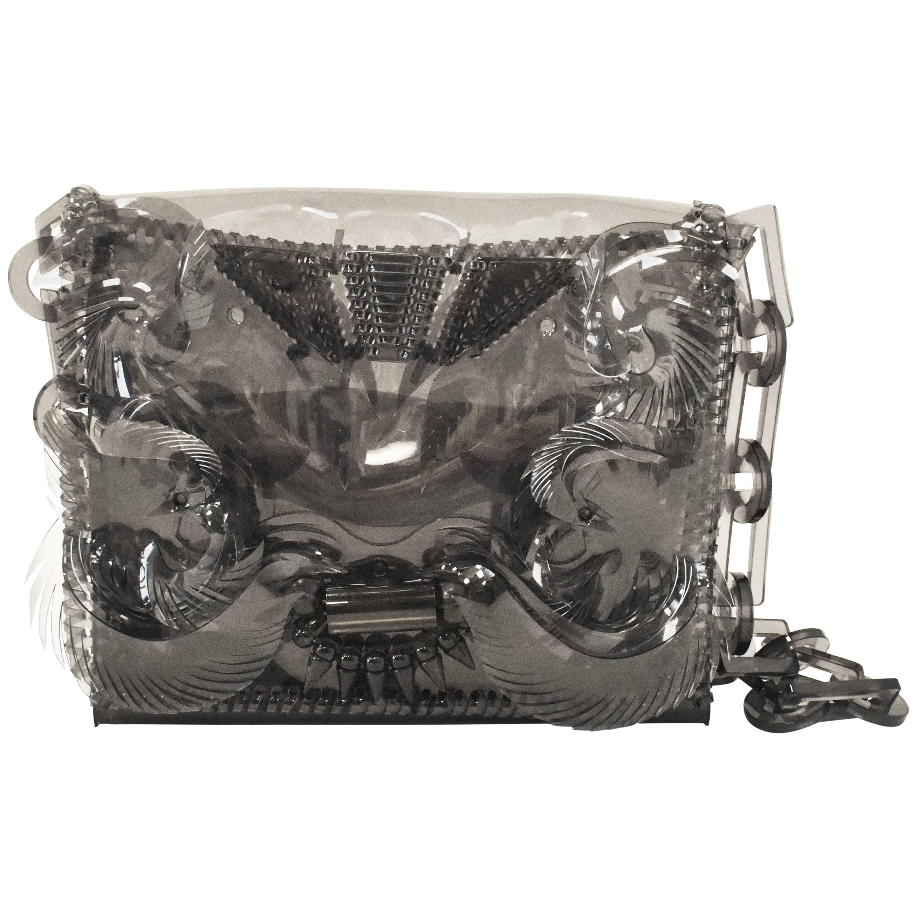 Opening Ceremony Clear Soft Plastic Shoulder Bag with Plastic Chain Strap