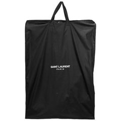Saint Laurent Black Canvas Garment Bag & Hanger Set