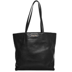 Miu Miu Black Leather Tote Bag