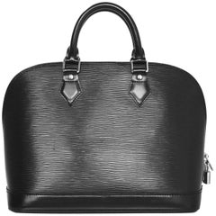 Louis Vuitton Black Epi Alma PM Bag with DB