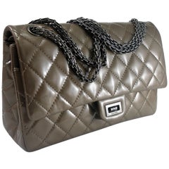 Chanel Taupe Patent Leather 2.55 Reissue Flap Bag