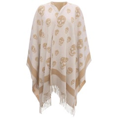 Alexander McQueen Big Skull Cape - Ivory/Beige