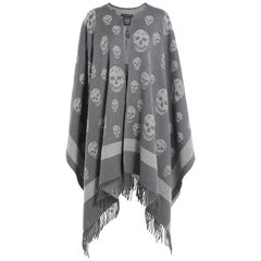 Alexander McQueen Big Skull Cape - Grey