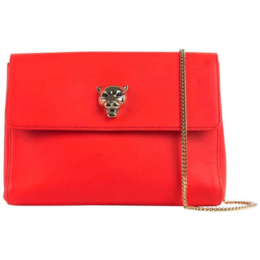 Roberto Cavalli Womens Sea Red Leather Cosmetic Bag 