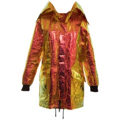 Wanda Nylon Iridescent Metallic Foil Hooded Parka, Autumn - Winter 2014