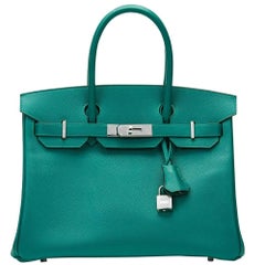 2013 Hermes Malachite Epsom Leather Birkin 30cm 2
