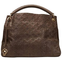 Used 2010 Louis Vuitton Gris Python Embossed Monogram Artsy MM