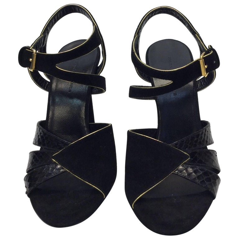 balenciaga heels gold