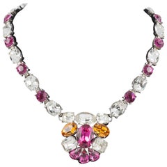 Beautiful coloured paste necklace, Coro, 1950s 3
