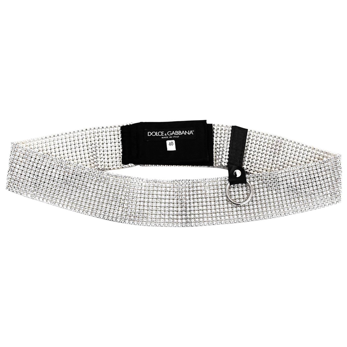 Dolce and Gabbana Crystal Belt Sz 40 with Box For Sale at 1stDibs | dolce  gabbana crystal belt, dolce and gabbana crystal belt