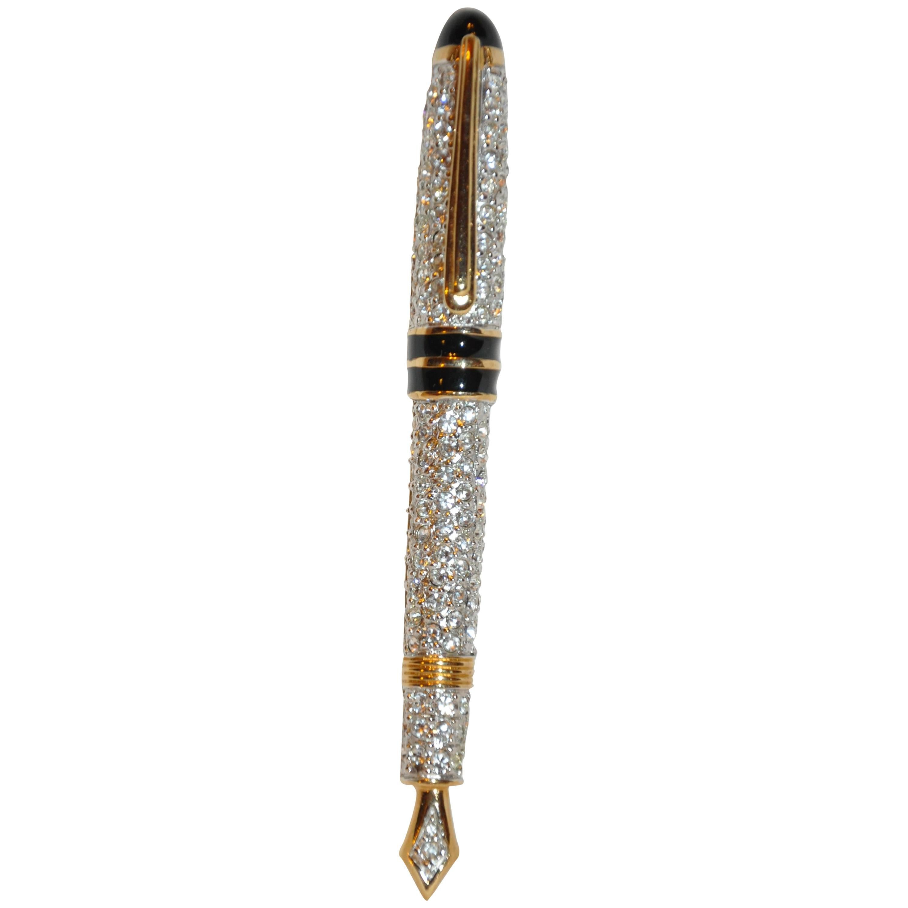 Carolee "Limited Edition" 1992 Fountain Pen Brooch For Sale