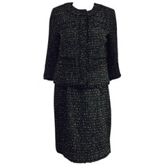 Masterful Michael Kors 2 Piece Black/Grey Sleeveless Dress & Cropped Jacket