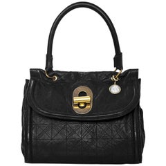 Lanvin Black Quilted Twist Lock Handle Bag 11