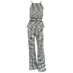 Missoni Black and White Knit Top and Pants Set - 40