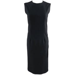 Comme Des Garcons Black Shift Dress with Raw Edges