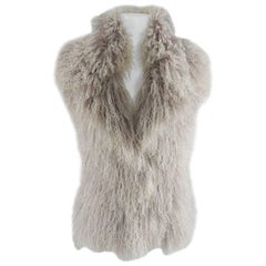 Gucci Mongolian lamb fur Vest with wool knit back