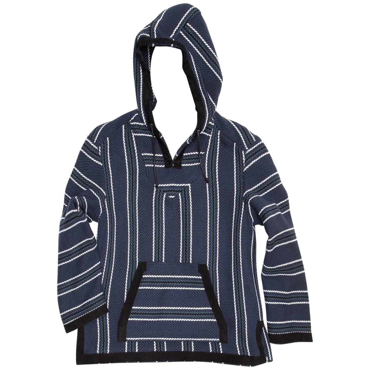 Proenza Schouler Blue Striped Hooded Sweater For Sale