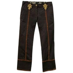 Roberto Cavalli Class Ankle Trousers Pants - Size: 8 (M, 29, 30)