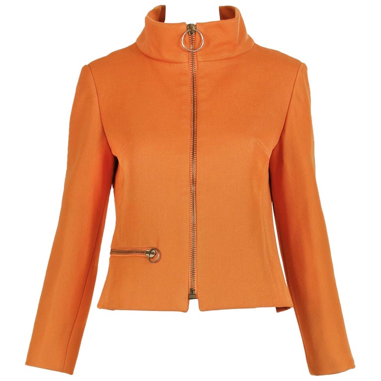 Pierre Cardin 'Cosmos Collection' Burnt Orange Wool Space Age Jacket ca ...