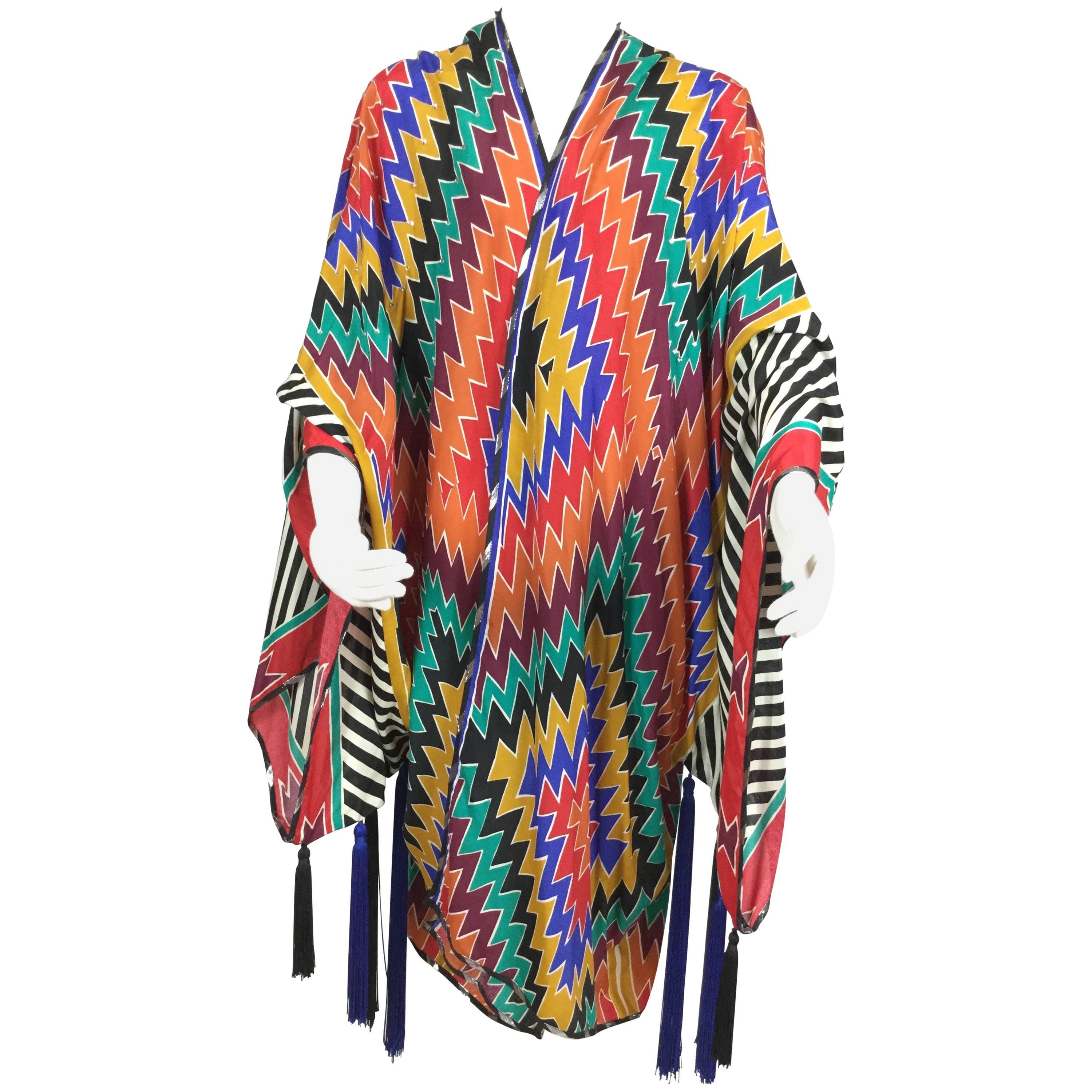 Incredible Adele Simpson Kimono Style Jacket. 1980's.