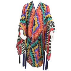 Vintage Incredible Adele Simpson Kimono Style Jacket. 1980's.