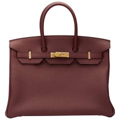 2017 Hermes Bordeaux Togo Leather Birkin 35cm 2