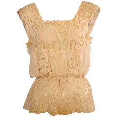 Edwardian Style Mixed Lace Bodice circa 1975 7