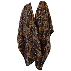 1980s Saint Laurent Rive Gauche Blanket Poncho 9