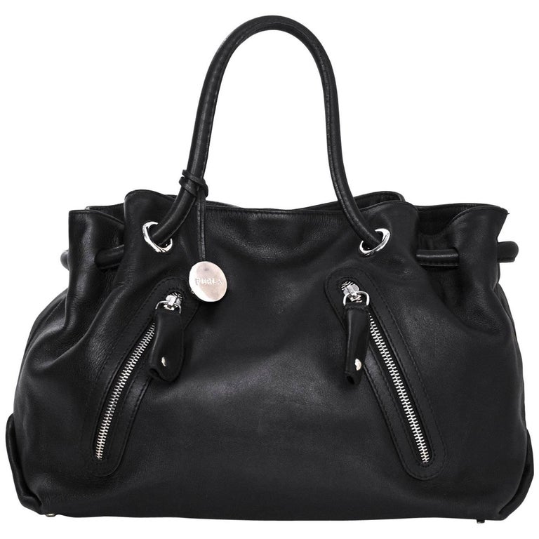 Furla Black Leather Carmen Zip Tote Bag For Sale at 1stDibs furla