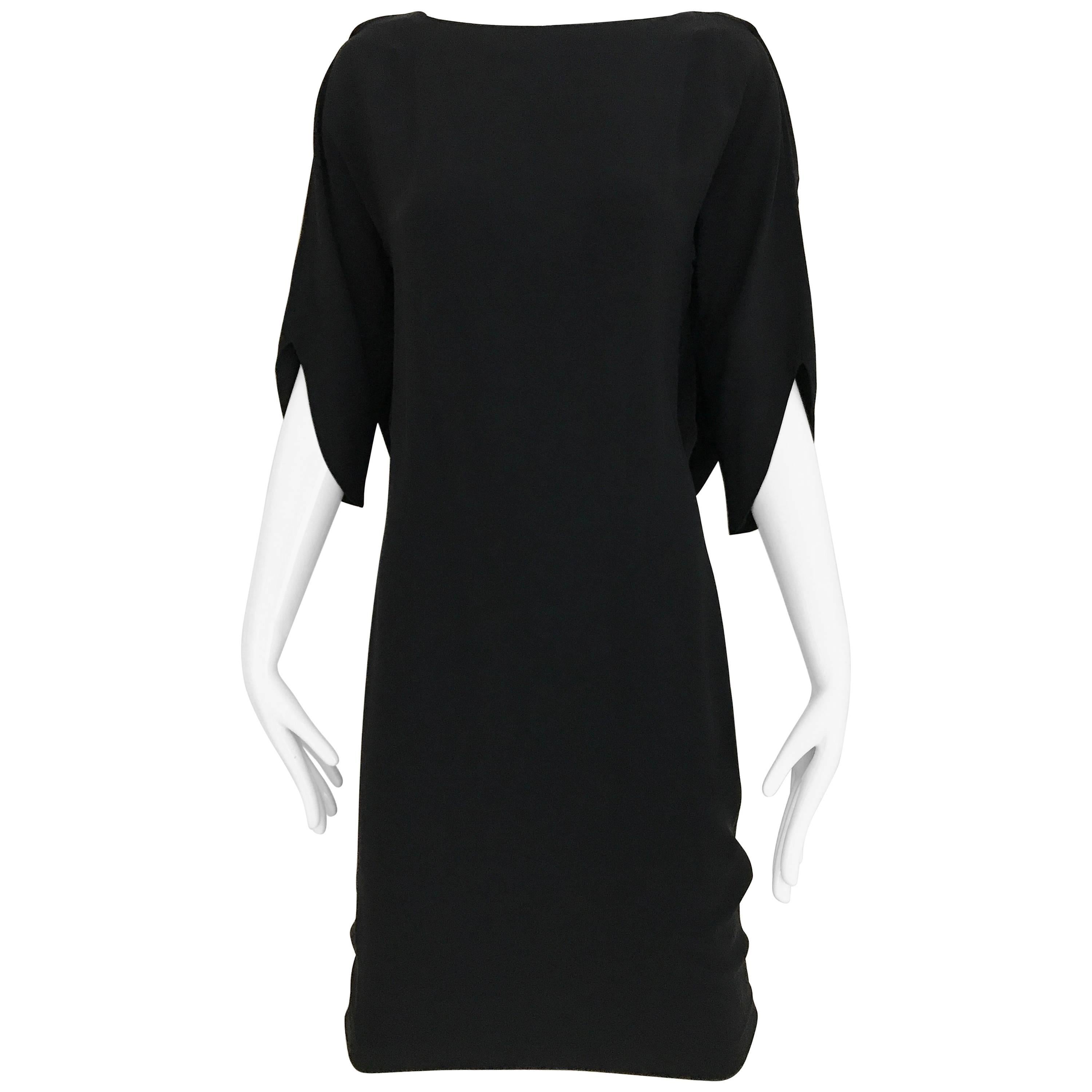 MARGIELA Black Rayon Dress For Sale