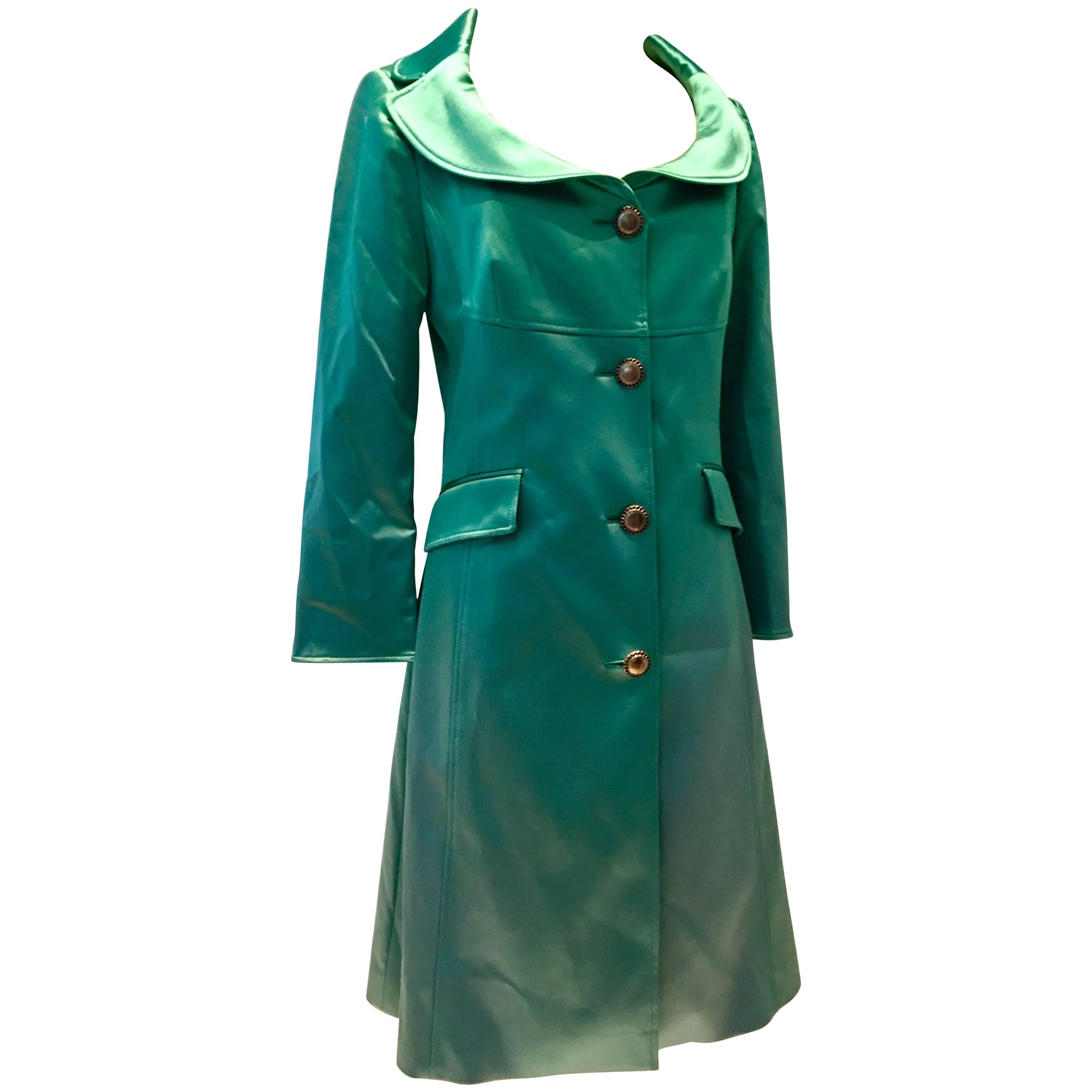 2013 New Dolce & Gabbana Emerald Satin Evening Jacket