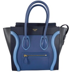Celine Micro Luggage Phantom Bag - Tri tone Blue