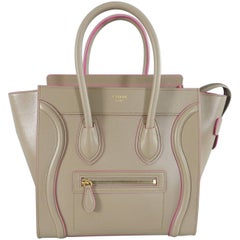 Celine Micro Luggage Phantom Bag - Beige and Pink