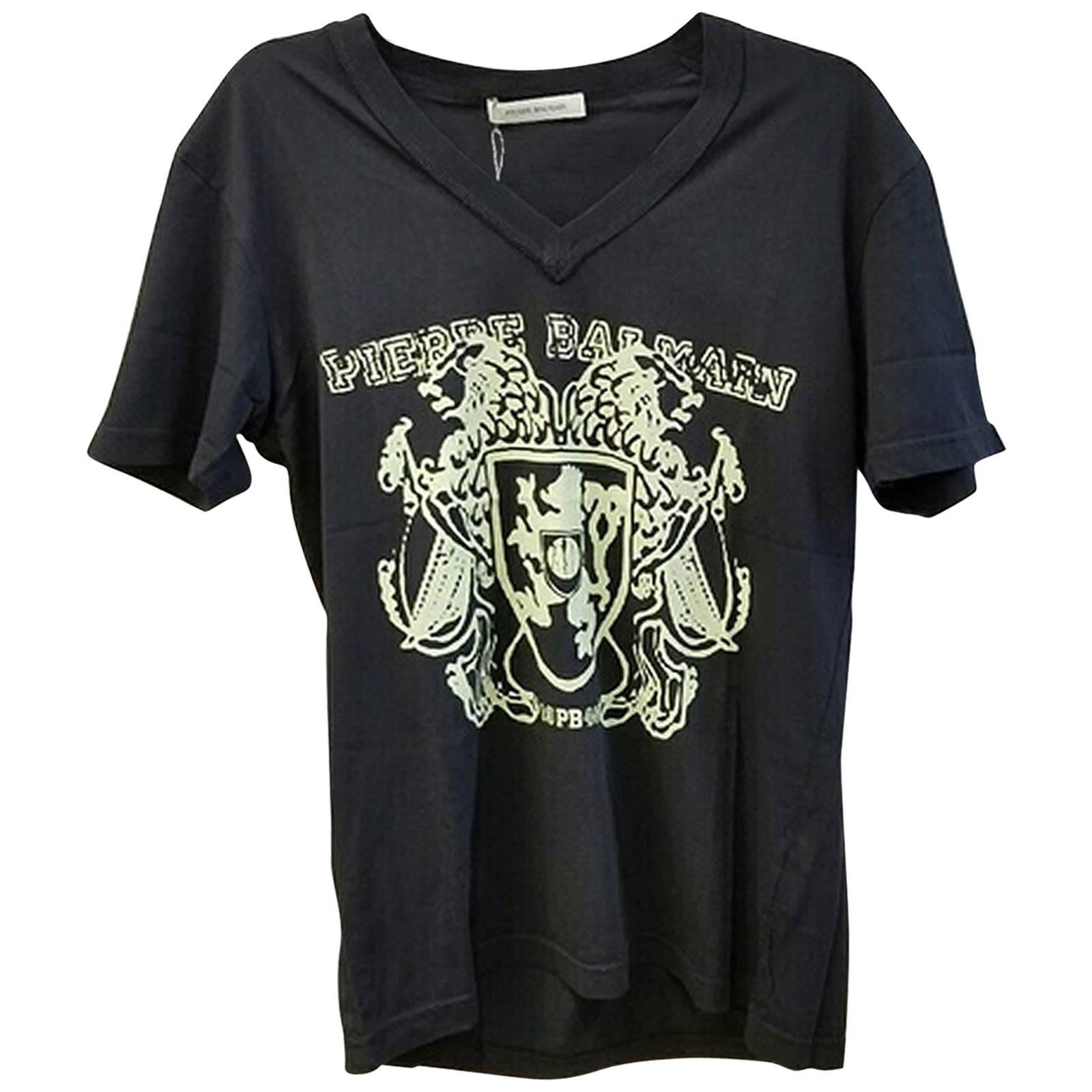 Pierre Balmain T Shirt NWT Black (XL) For Sale