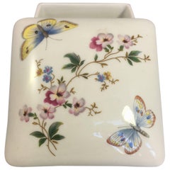 Limoges Hand Painted Butterfly Porcelain Trinket Box with Lid 8