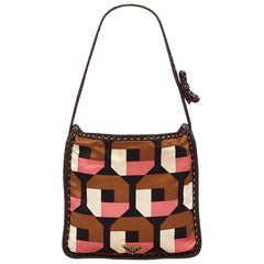 Prada Pink and Multi Colour Saffiano Print Handbag