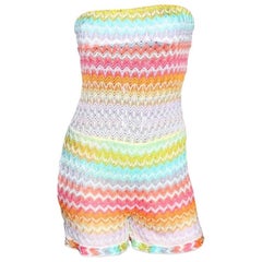 Missoni Bandeau Strapless Crochet Knit Jumpsuit Playsuit Romper Overall 6
