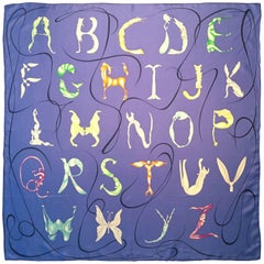 Hermes Alphabet Silk Scarf by Florence Manlik