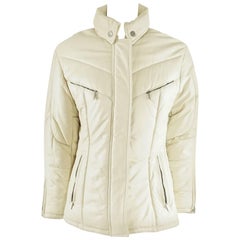 Gucci Bone Leather Puffer Jacket with Hood - 46 12