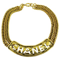 Chanel Vintage Rare Iconic Cut Out Choker Necklace