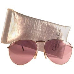 New Vintage Christian Dior Monsieur 2252 Gold Frame Optyl Germany Sunglasses