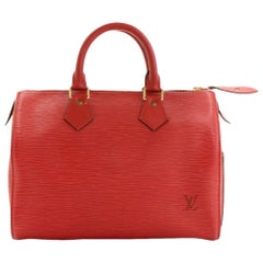 Louis Vuitton Red Epi Leather Speedy 25 City Bag