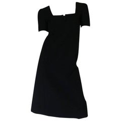Chic 1960s Courreges Paris Black Shift Dress 9