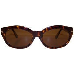 Italian C.1990 Persol Cat Eye Style Tortoise Sunglasses