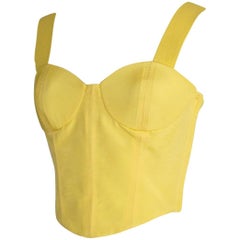 Gianni Versace Couture Vintage Bustier Clear Fresh Yellow  40 / 6  