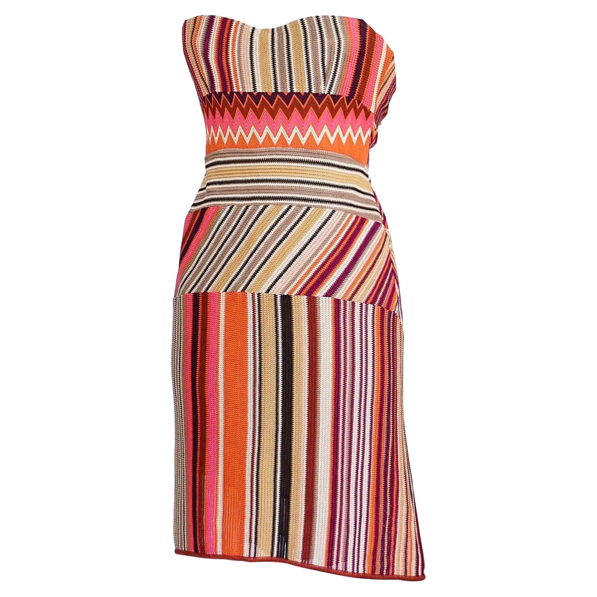 Missoni Dress Strapless Stunning Knit Rear Fishtail  42 / 6  New