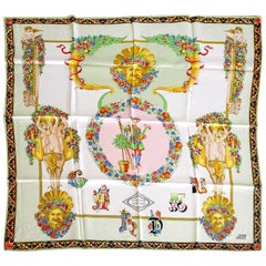 Gianni Versace Atelier Scarf Exquisite Garden Print Silk