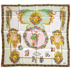 Gianni Versace Atelier Foulard en soie imprimé jardin exquis